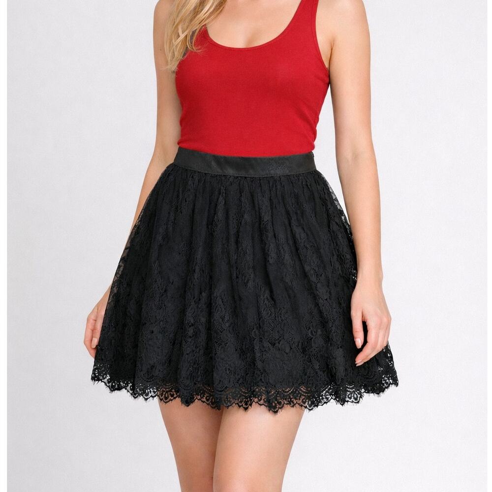 2/$15 Tobi Lace Mini Skirt Black Size S